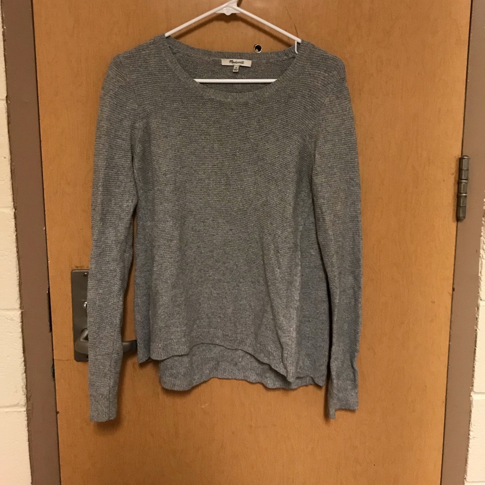 Grey Madewell scoop neck knit sweater